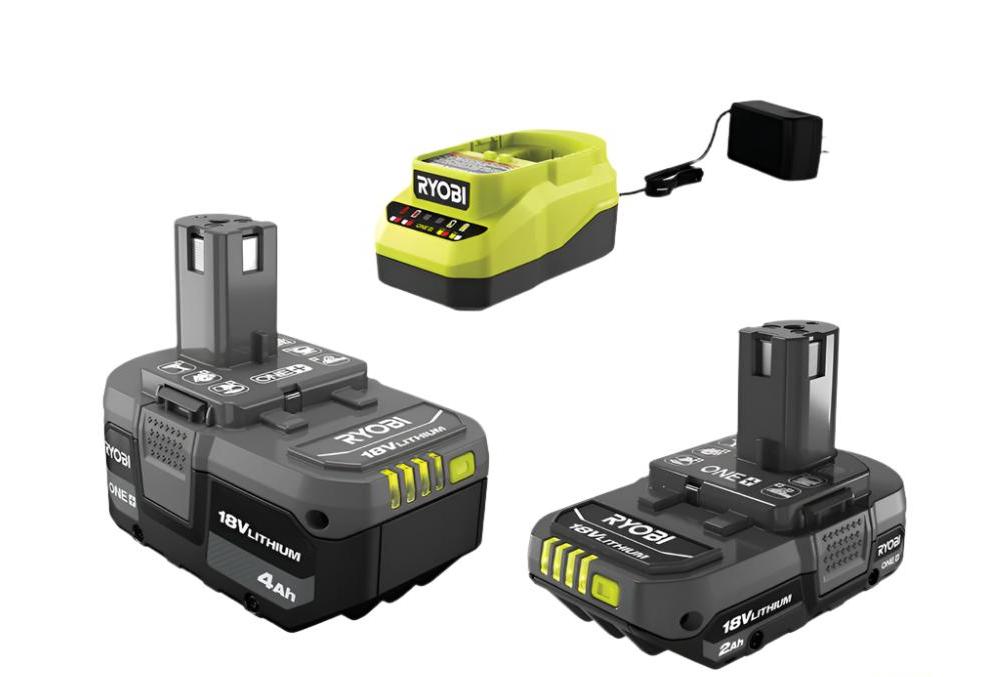 RYOBI ONE+ 18V Starter Kit, 2 Batteries (4.0Ah, 2.0Ah) w/Charger (PSK106SB)
