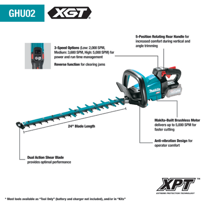 40V max XGT® Brushless Cordless 24" Hedge Trimmer, Tool Only
