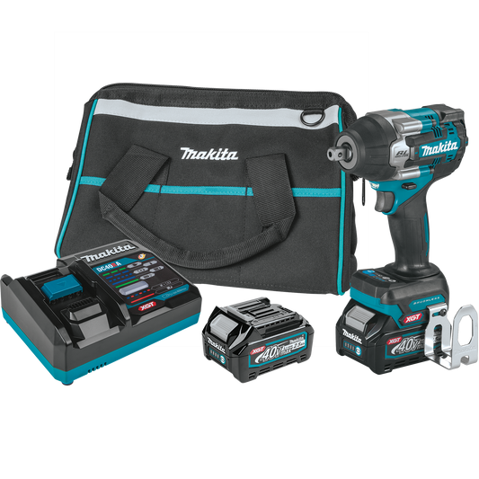 40V max XGT® Brushless Cordless 4‑Speed Mid‑Torque 1/2" Sq. Drive Impact Wrench Kit w/ Detent Anvil (2.5Ah)