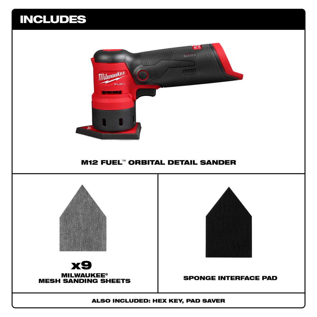 M12 FUEL Orbital Detail Sander 2531-20