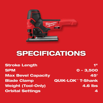 M18 FUEL Barrel Grip Jig Saw (Tool Only) 2737B-20