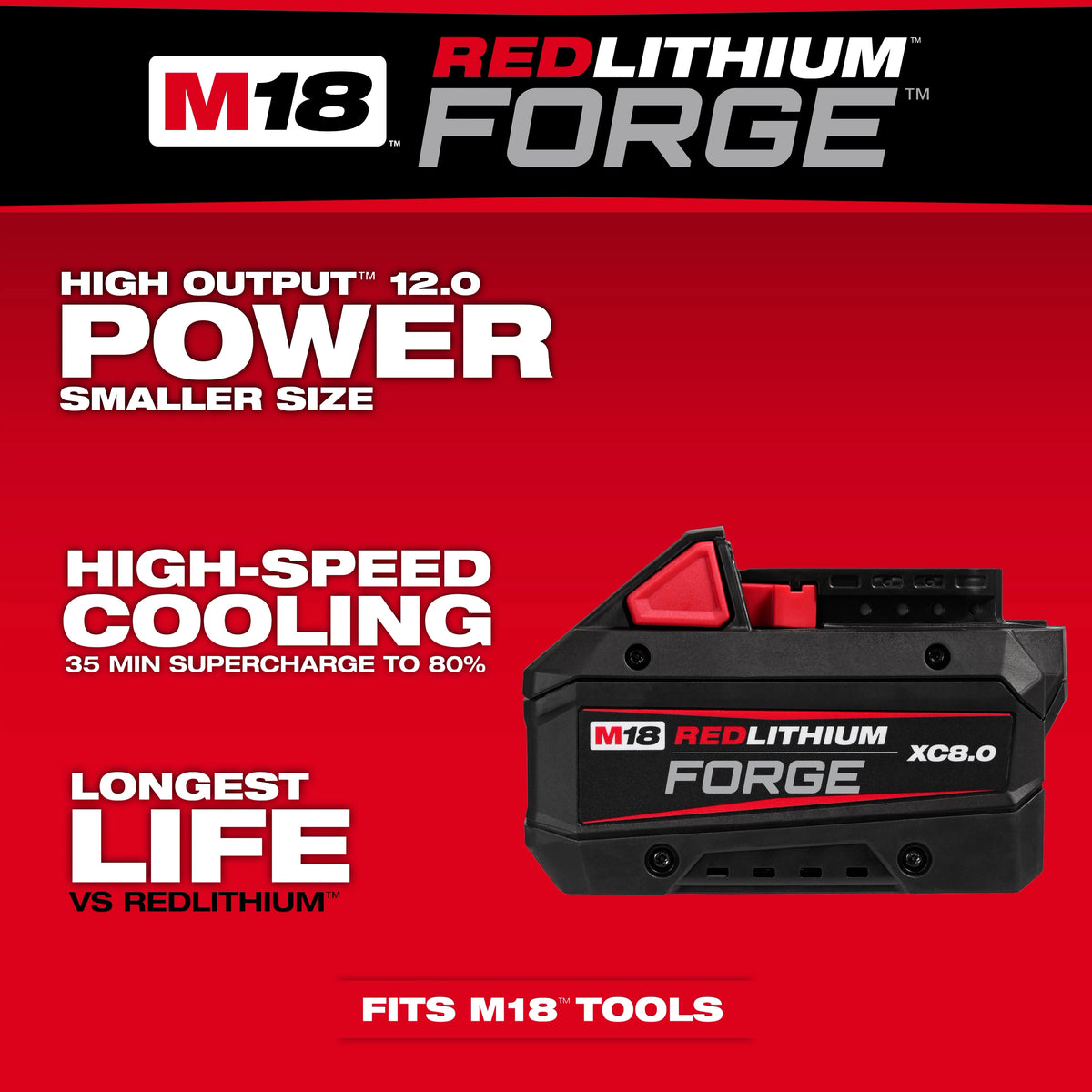 M18 REDLITHIUM FORGE XC8.0 Battery Pack 48-11-1881