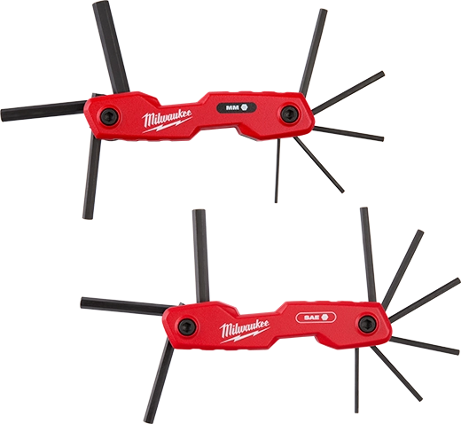 2PC 17-Key Folding Hex Key Sets - SAE/Metric 48-22-2183
