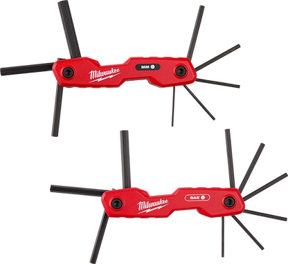 2PC 17-Key Folding Hex Key Sets - SAE/Metric 48-22-2183